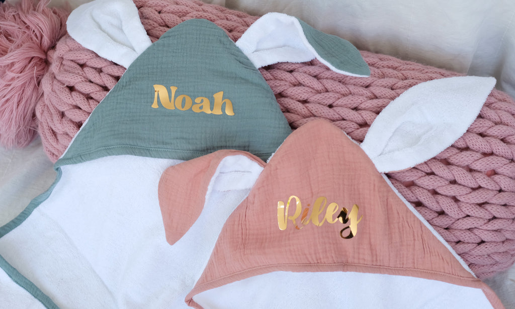 personalised hooded towels baby gifts online