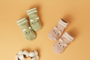 Open image in slideshow, Add-On Animal Baby Non-Slip Socks - Set of Two Pairs
